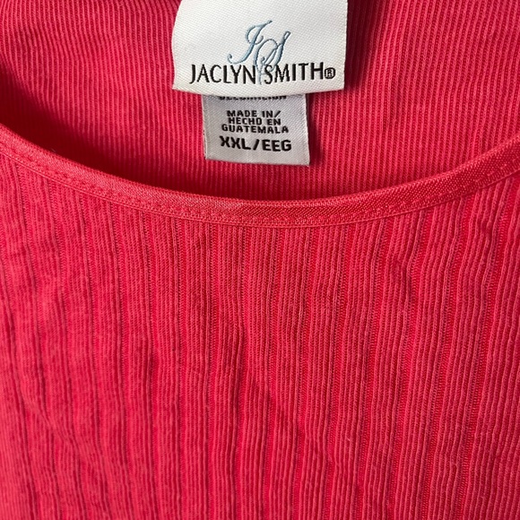 Pullover Sweater Top Lightweight Soft Comfy Plus Size XXL 2XL Blouse Coral 90s - Picture 3 of 5